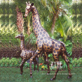 High Quality Cheap outdoor garden metal bronze large decorative giraffe statues for sale